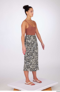 Suleika a-pose animal print maxi skirt camel v-neck knit crop…